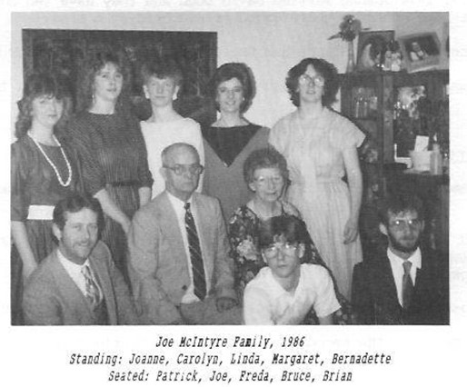 joe mcintrye family joanne carolyn linda margaret bernadette patrick joe freda bruce brian